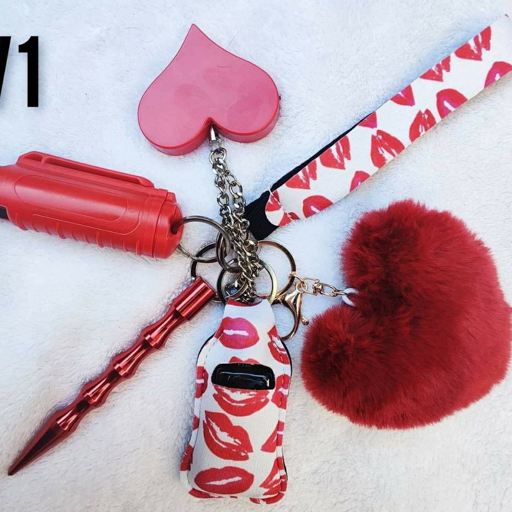 Valentines Day themed Safety Keychain